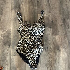 NipTuck bathing suit, leopard print, sizes 12